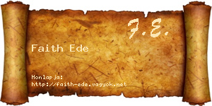 Faith Ede névjegykártya
