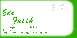 ede faith business card